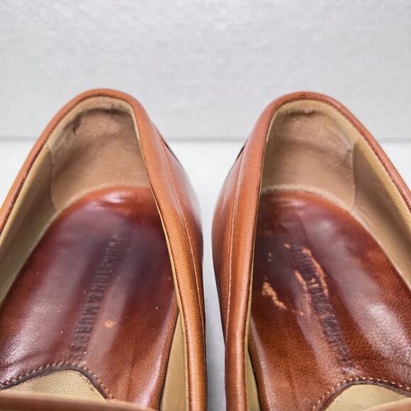 Johnston & Murphy Cresswell Venetian loafer leather cognac shoe men's 8.5 M - Picture 9 of 9